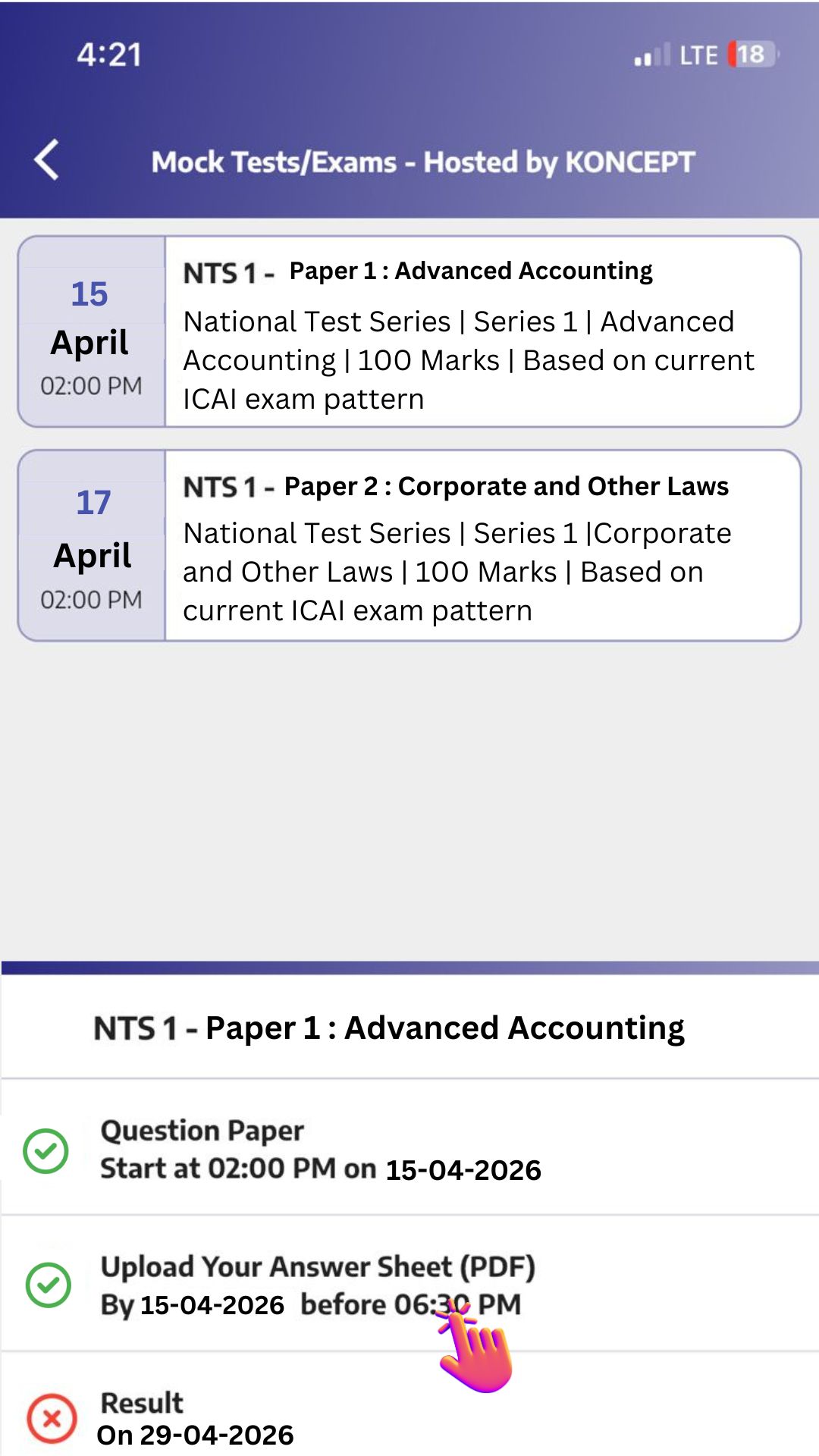 CA Inter May 26 Exam