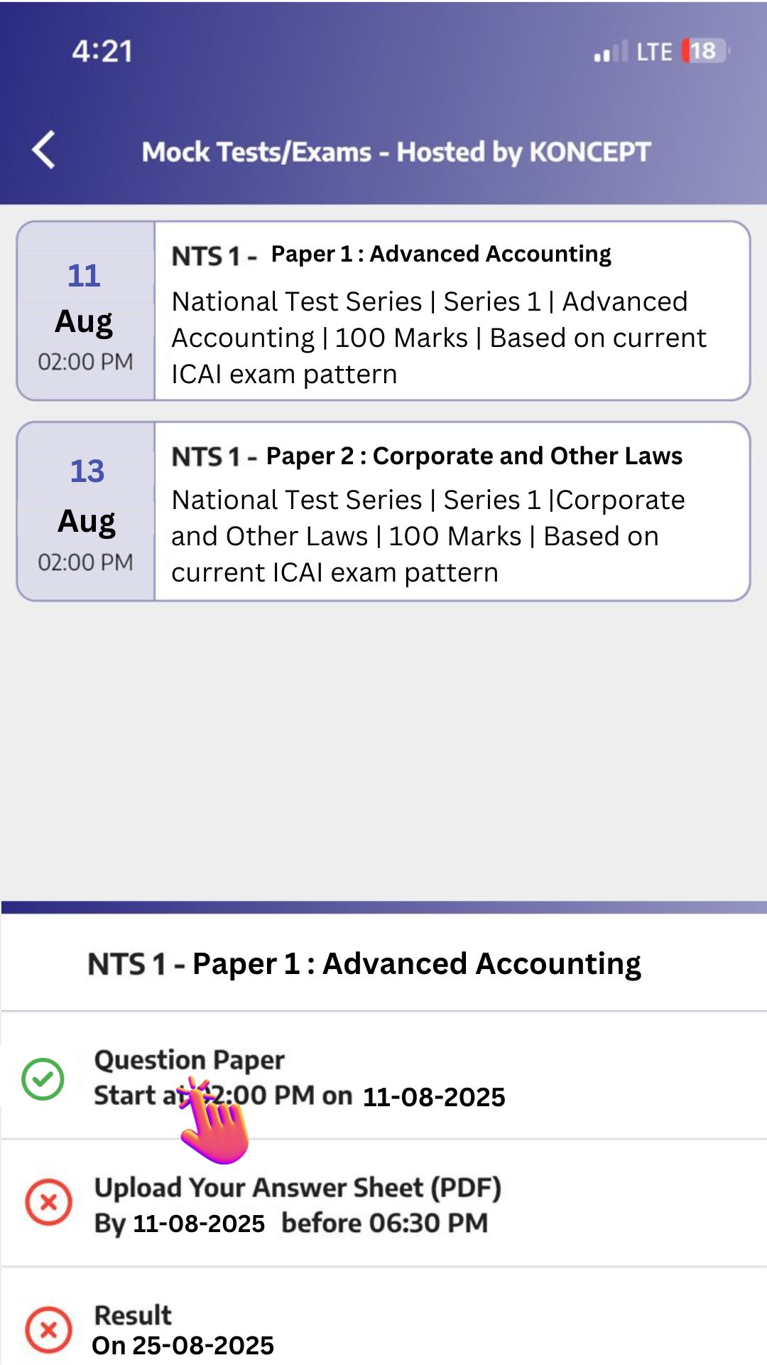 CA Inter Sep 25 Exam