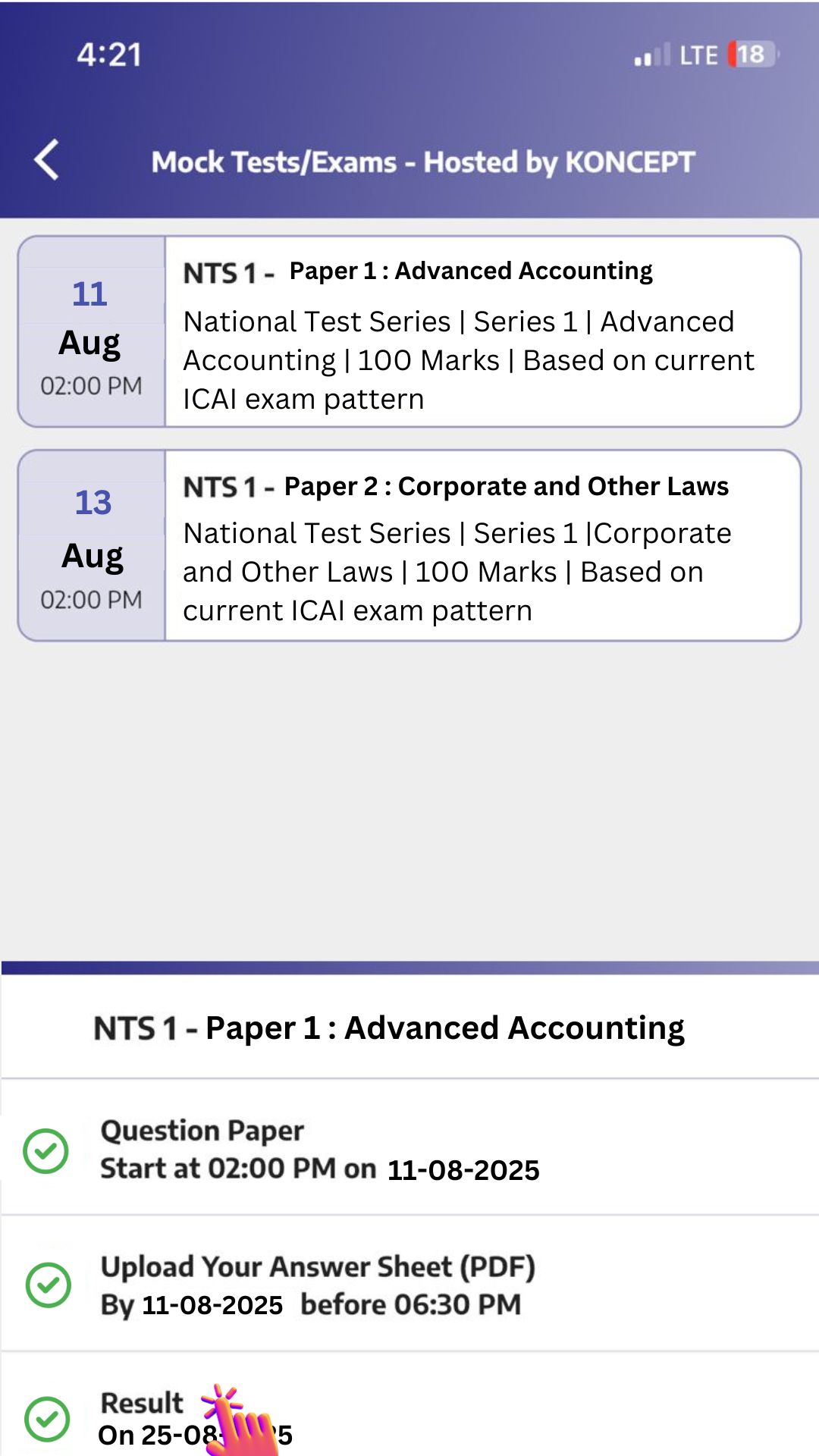 CA Inter Sep 25 Exam