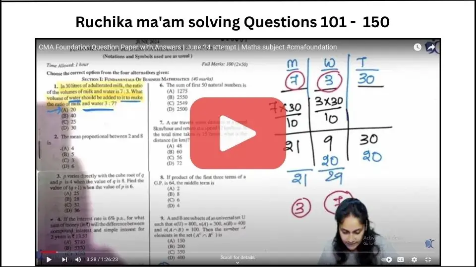 CMA Foundation June 24 Answer