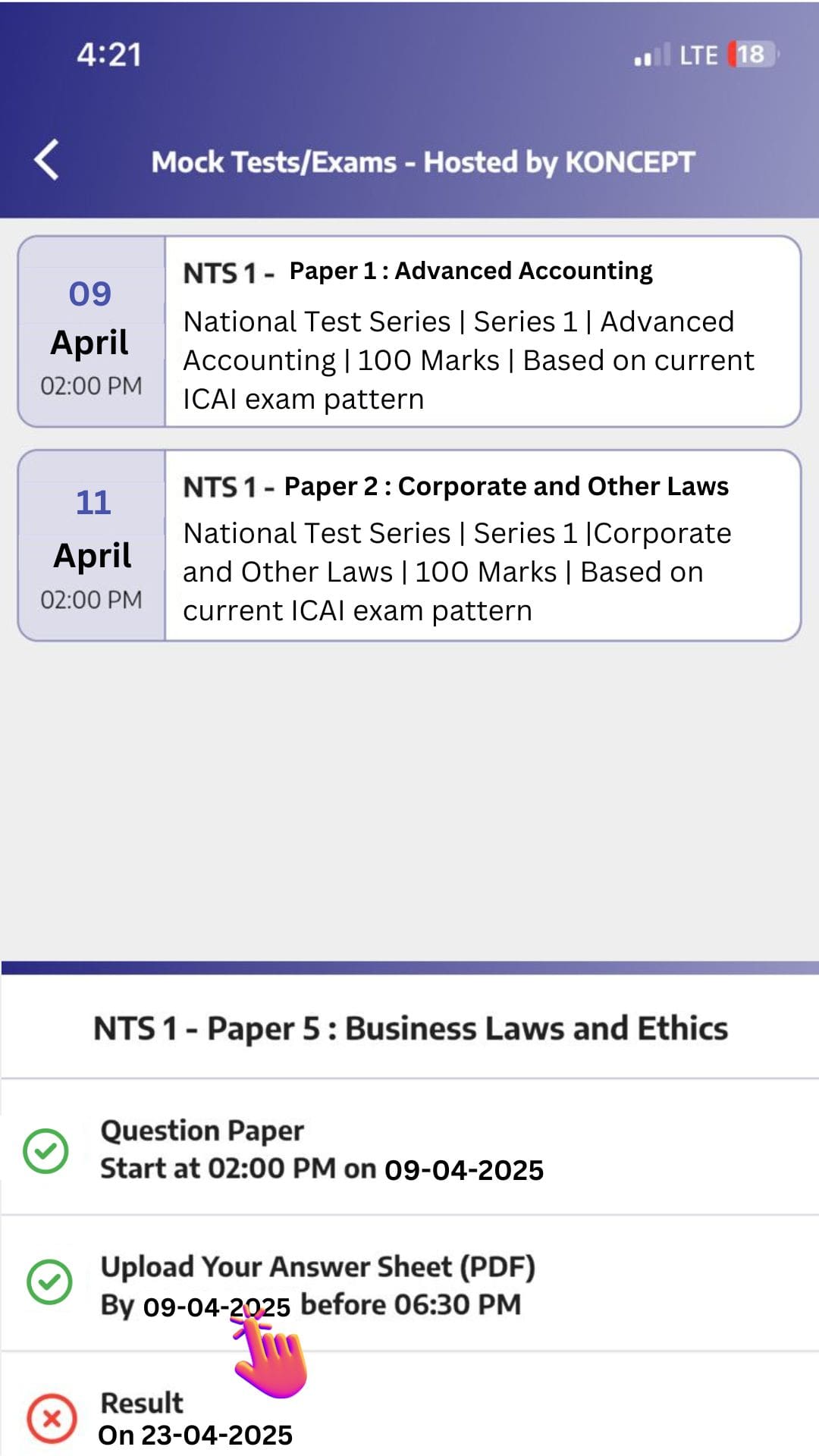 CA Inter May 25 Exam