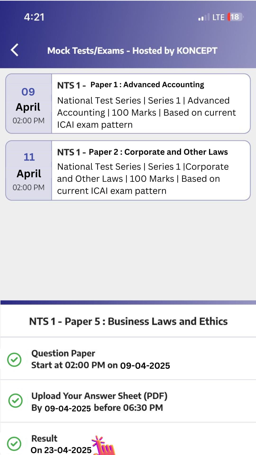 CA Inter May 25 Exam