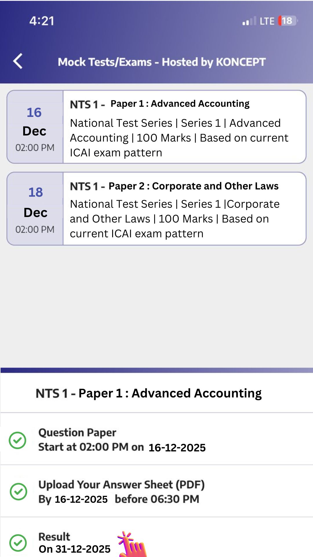 CA Inter Jan 26 Exam